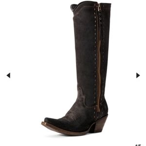 Giselle black suede boots